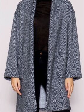Melloday grey herringbone coat